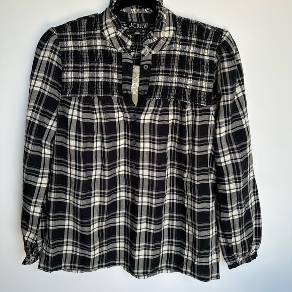 J. Crew Other - J.Crew Monochrome Plaid Button-Up Shirt size XXS